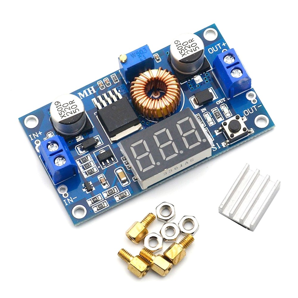 Voltmeter Heatsink Standoffs DC-DC Step Down 5A Adjustable New Range: 0-40V