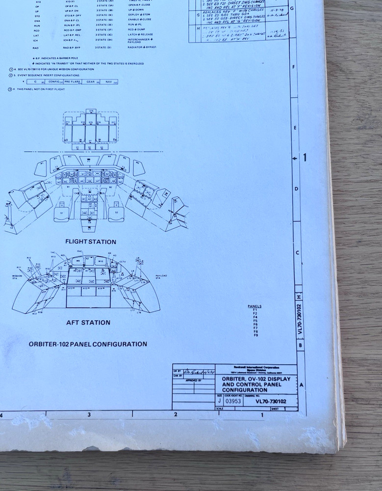 2 NASA Space Shuttle Orbiter Display & Control Panel Spacecraft Space Blueprint