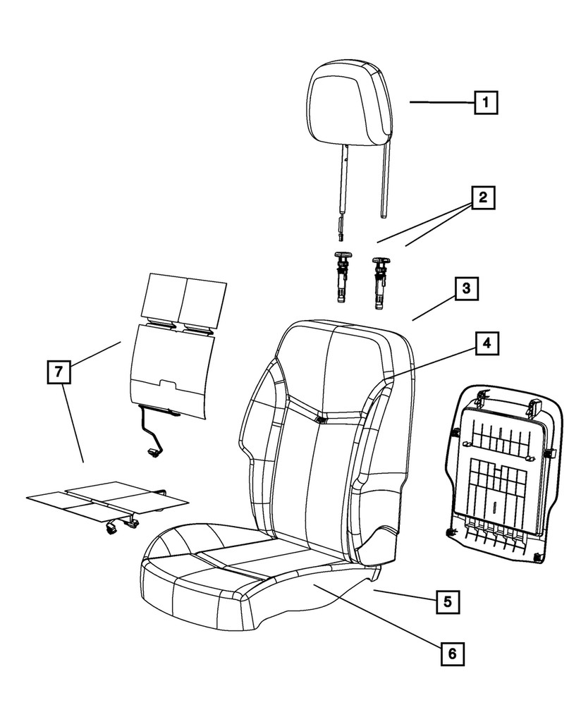Genuine Mopar Front Headrest 1WW54DX9AB