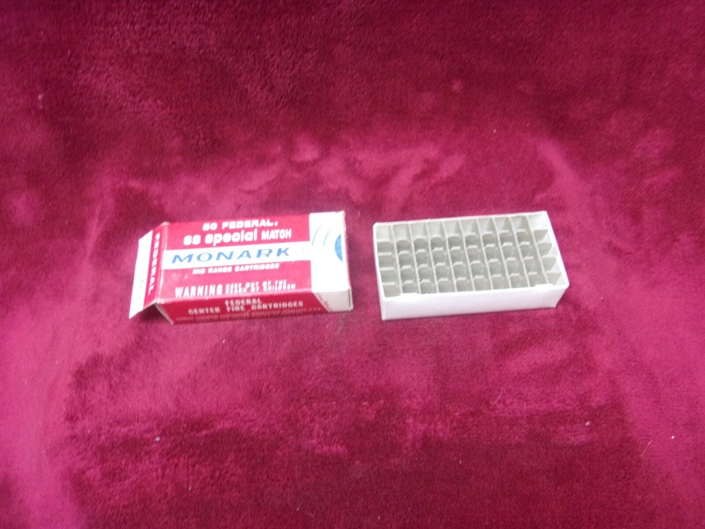 Vintage Federal Monark 38 Special Match, Ammo Box, (Empty)