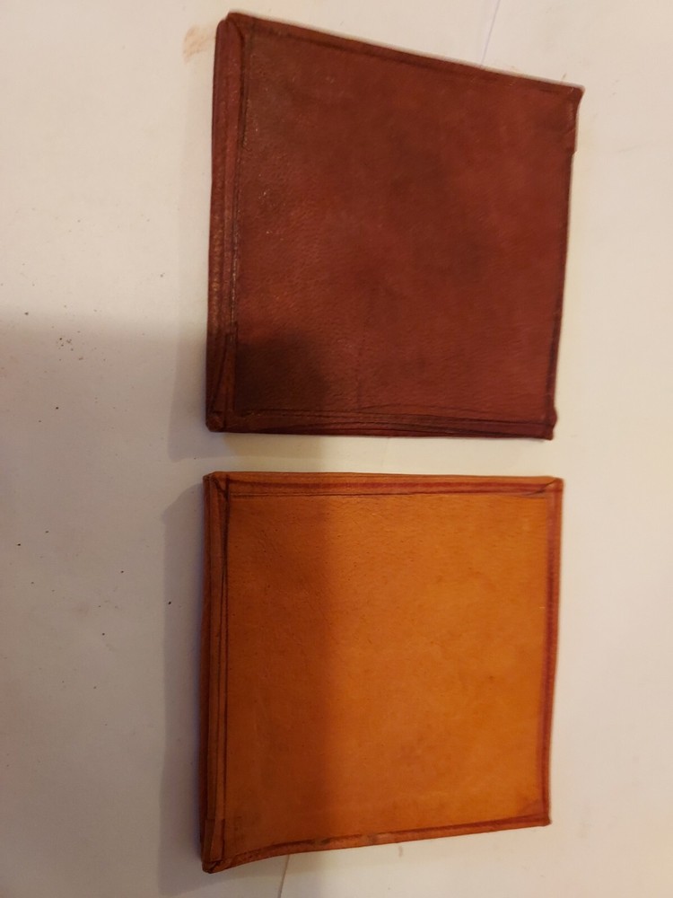 2 Leather Oragami Pouches / Purses