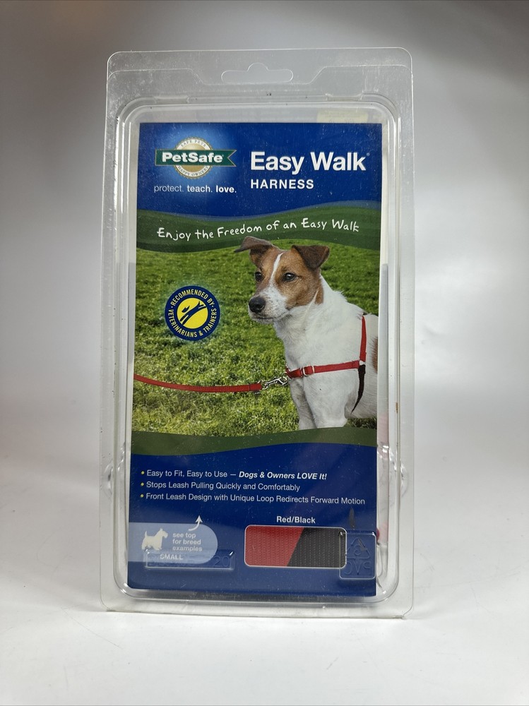 PetSafe Dog Nylon EASY WALK HARNESS Reduce Pulling Red Black Small