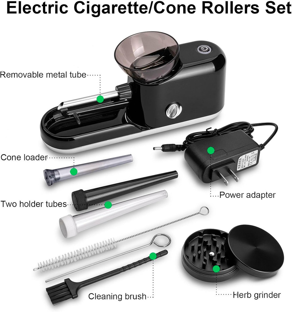 Upgraded Electric Cones Rolling Machine Automatic Cone Loader Minin Portable Pre