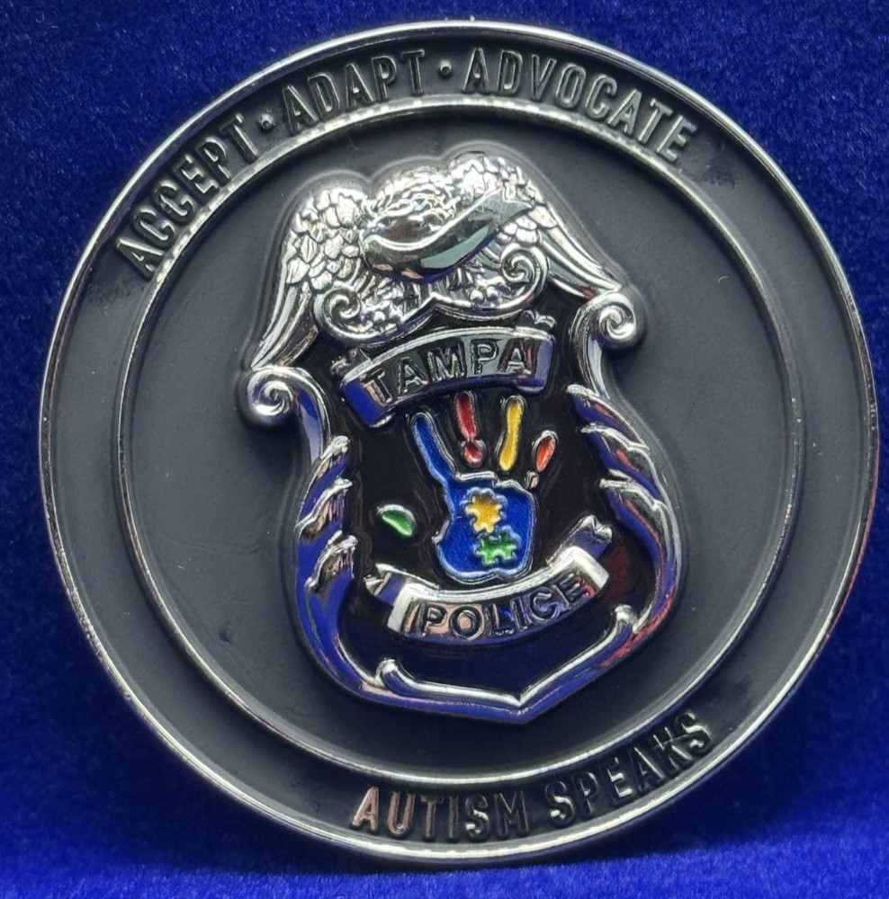 🔥 Sought After Tampa Police (TPD) Autism Challenge Coin