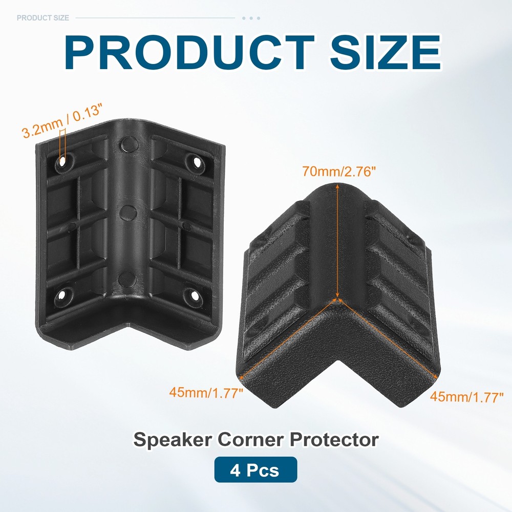 4 Pcs Speaker Cabinet Corners Protector 45x45x70mm Plastic Edge Box Protection