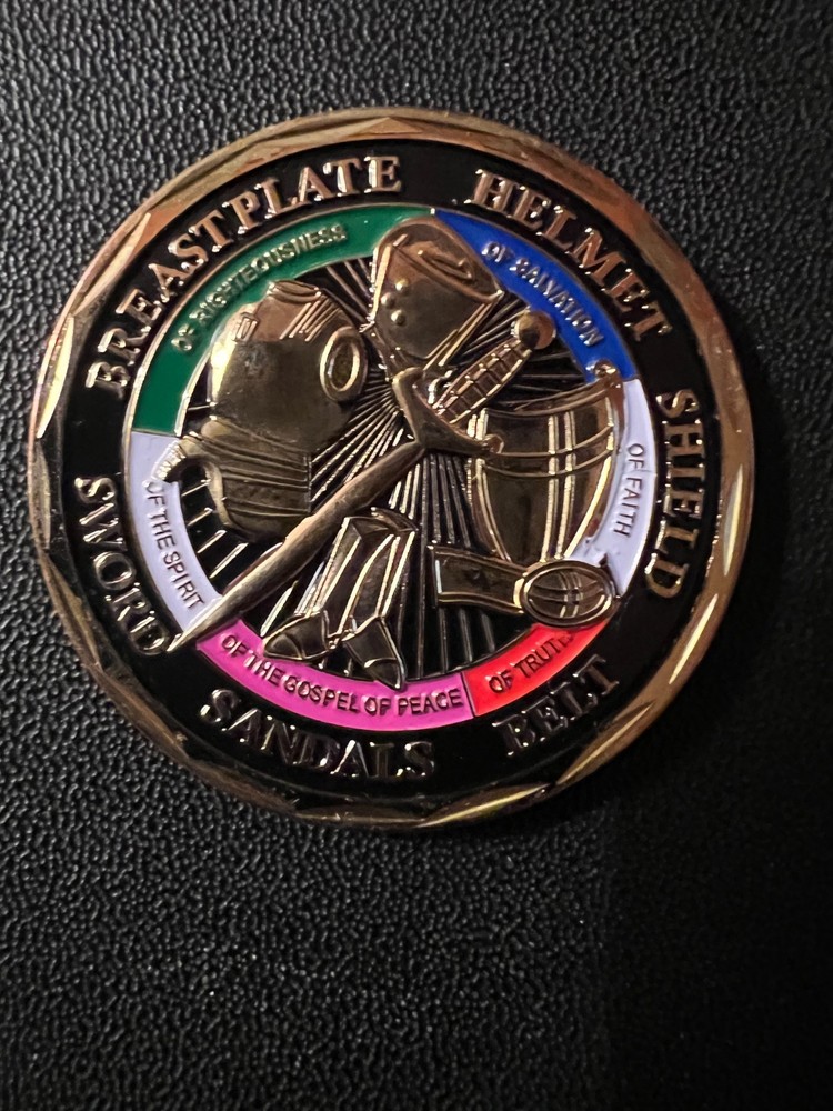 Breast Plate Element Shield Challenge Coin