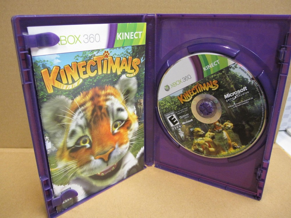 Kinect XBOX 360 with Manual, and Kinectimals & Kinect Adventures Great Condition
