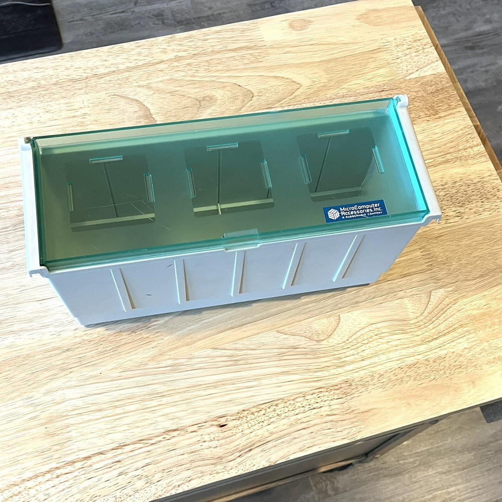 Vintage Floppy Disc Diskette Storage Case Microcomputer Accessories Rubbermaid