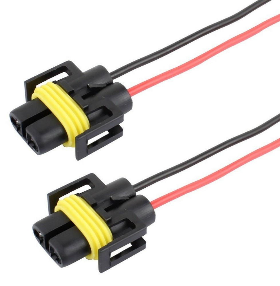 Wire Pigtail Female S H11 Two Harness Head Light Low Beam Socket Connector Plug