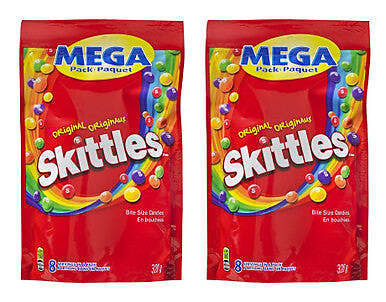 Skittles Original, Mega-Pack, 320gm/11.3oz., (2 Pack), {Imported from Canada}