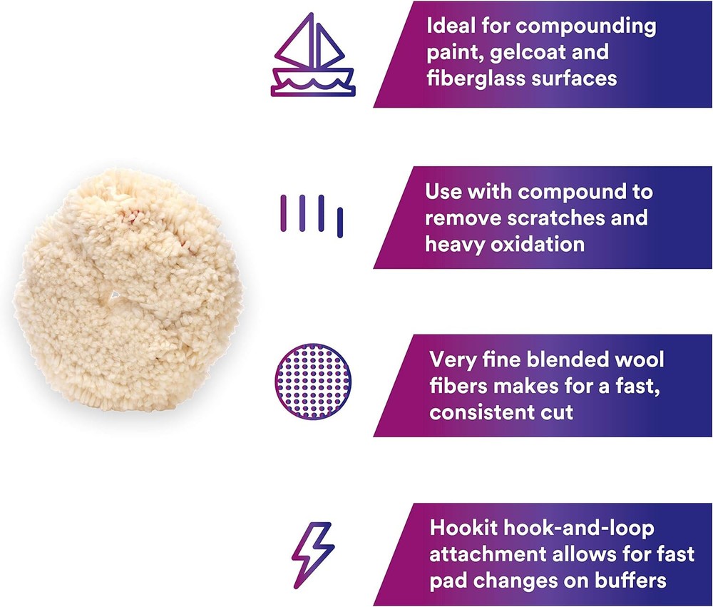 3M 05711 Hookit Plus Compounding Pad 9"