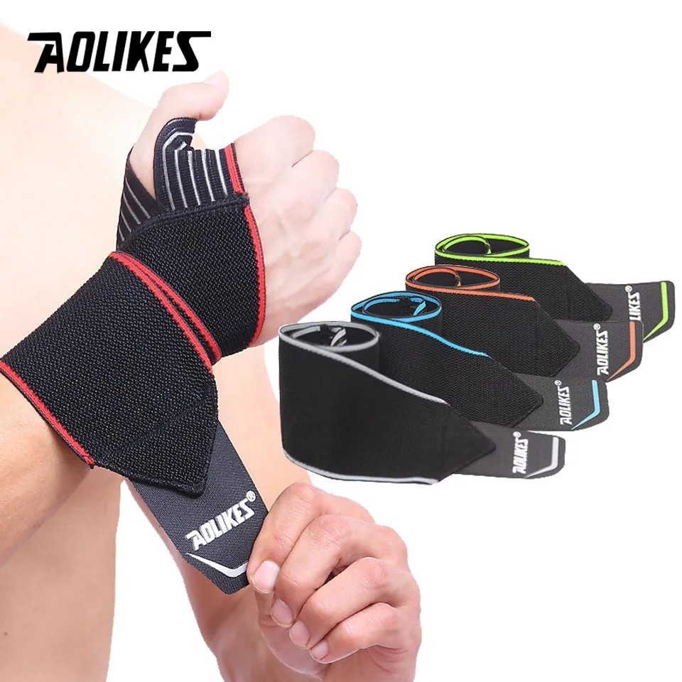 1 Pair Wrist Wraps Gym Crossfit Powerlifting Compression Support Strap