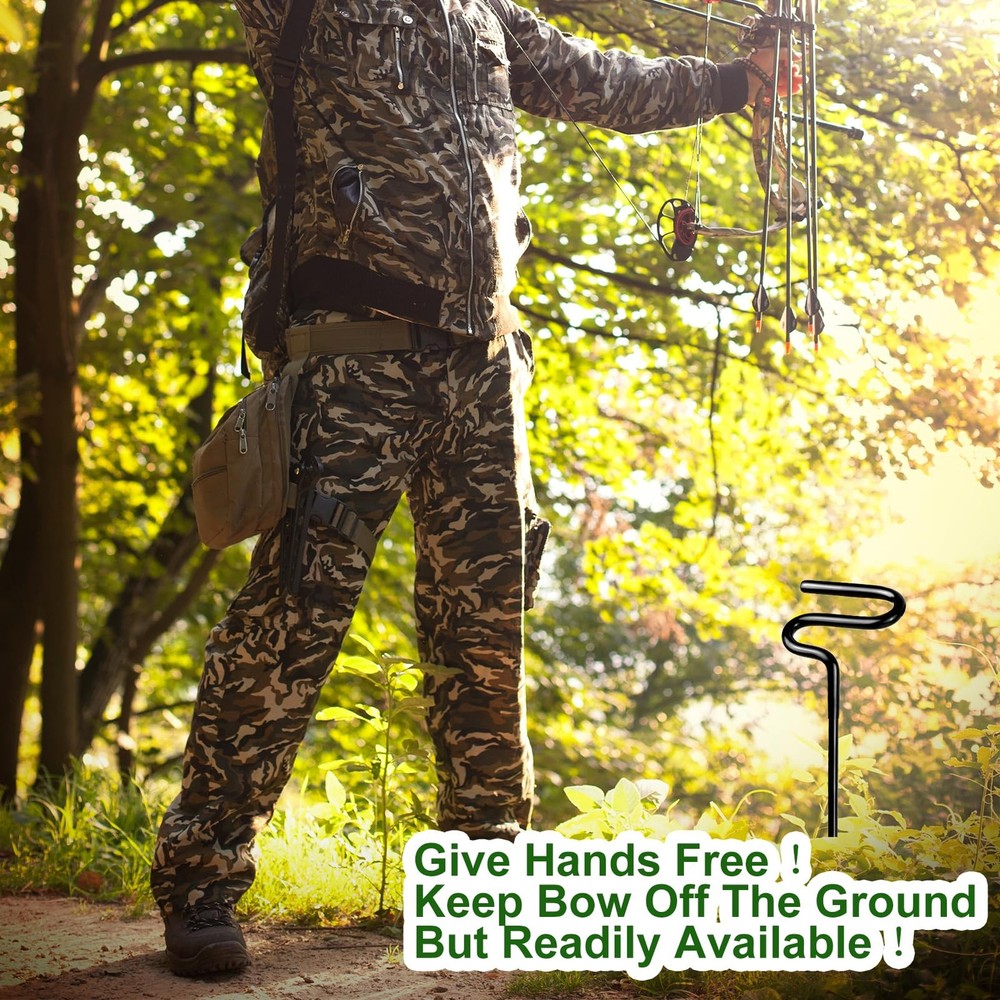 Ground Blind Bow Holder Rubber Coated Archery Stand