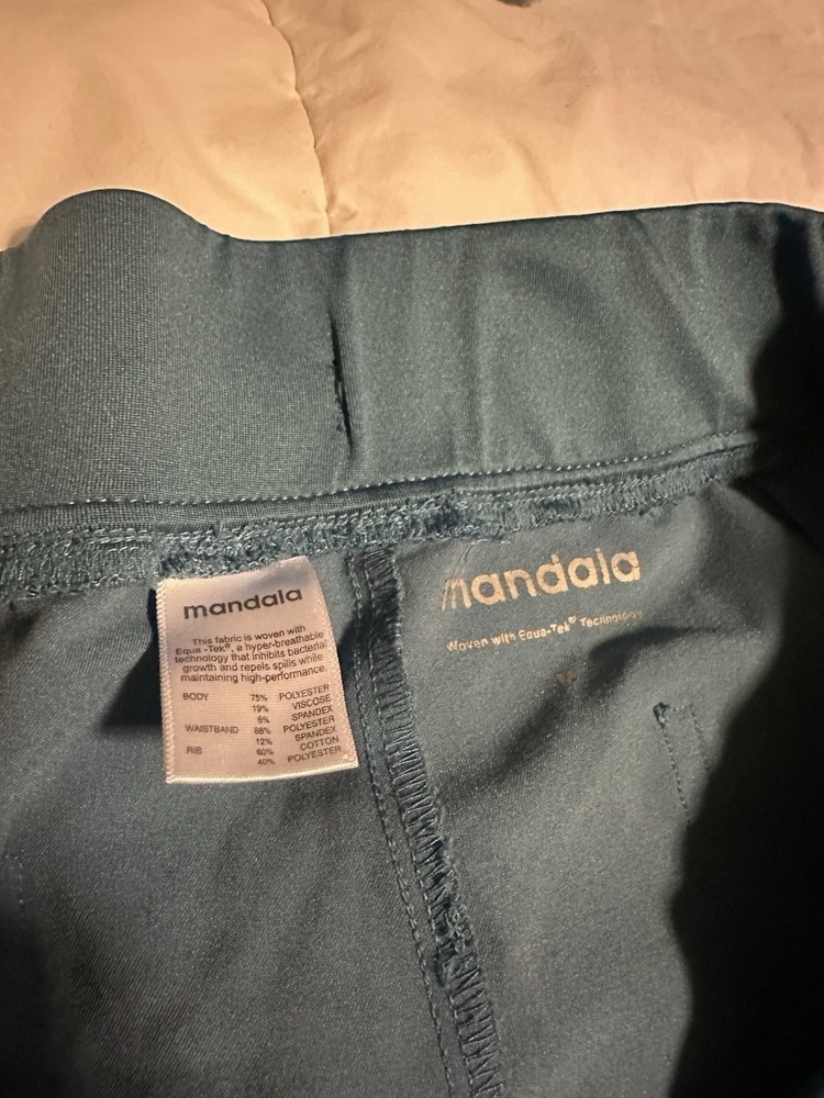Mandala Scrubs Top and Bottom Pants Set Medium M Blue