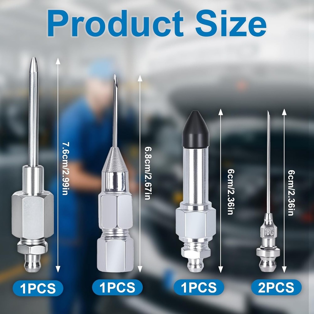 Grease Gun Needle Adapter Set 5PCS Injector Nozzle