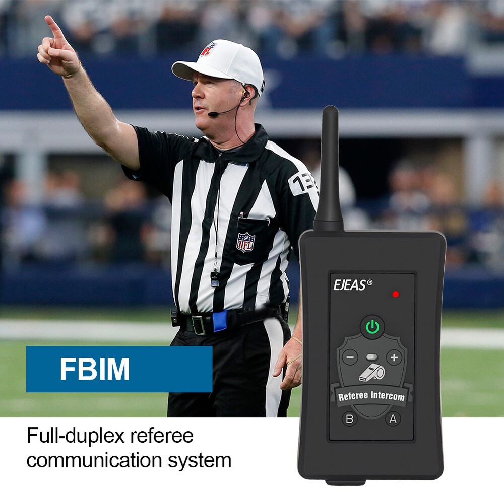 Bluetooth Football Soccer Referee Intercom Conmmunication System for 4 User