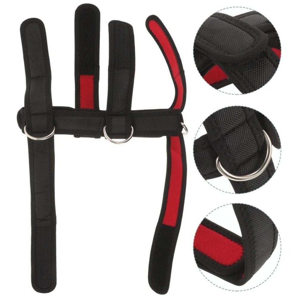 Black Head Training Harness Adjustable Neck Strength Training Strap Outdoor