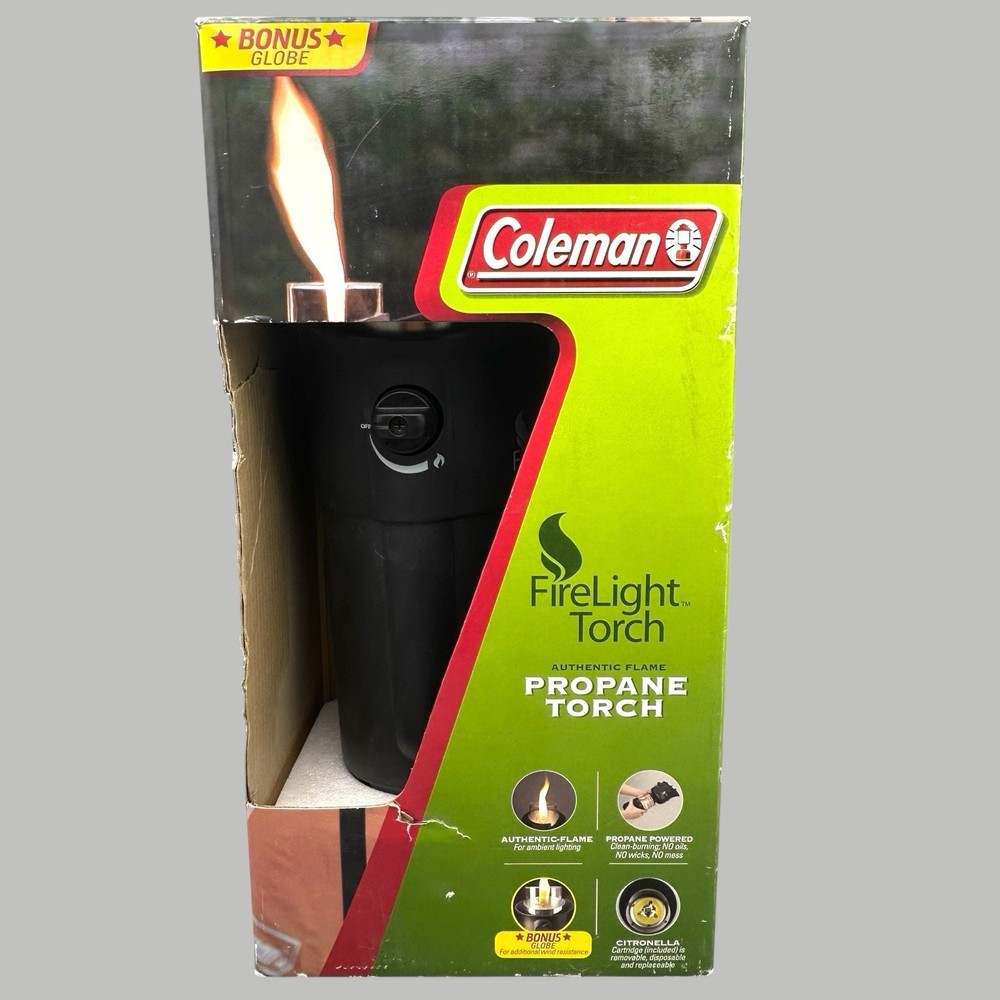 New COLEMAN FireLight Torch Propane Authentic Flame New Ships Quickly