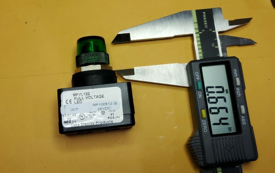 DATA DISPLAY PRODUCTS MFVL122 5/8" LAMP INDICATOR 125V DC