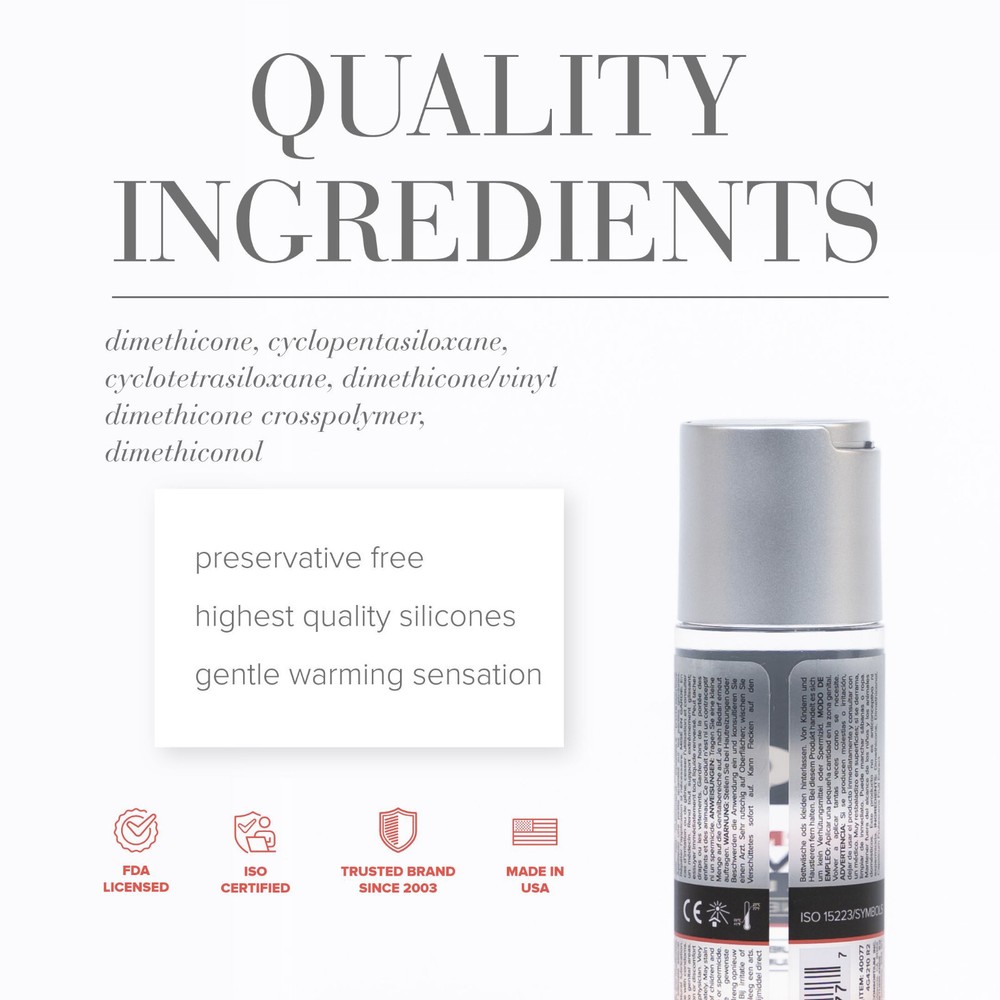 System JO Premium WARMING Silicone Based Long Lasting Personal Lube Lubricant