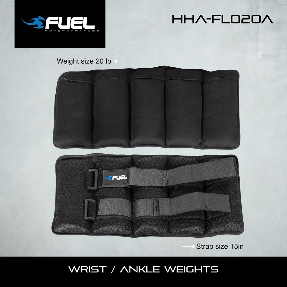 Pureformance Adjustable Wrist/Ankle Weights, 5-Pound Pair (10 lb total)
