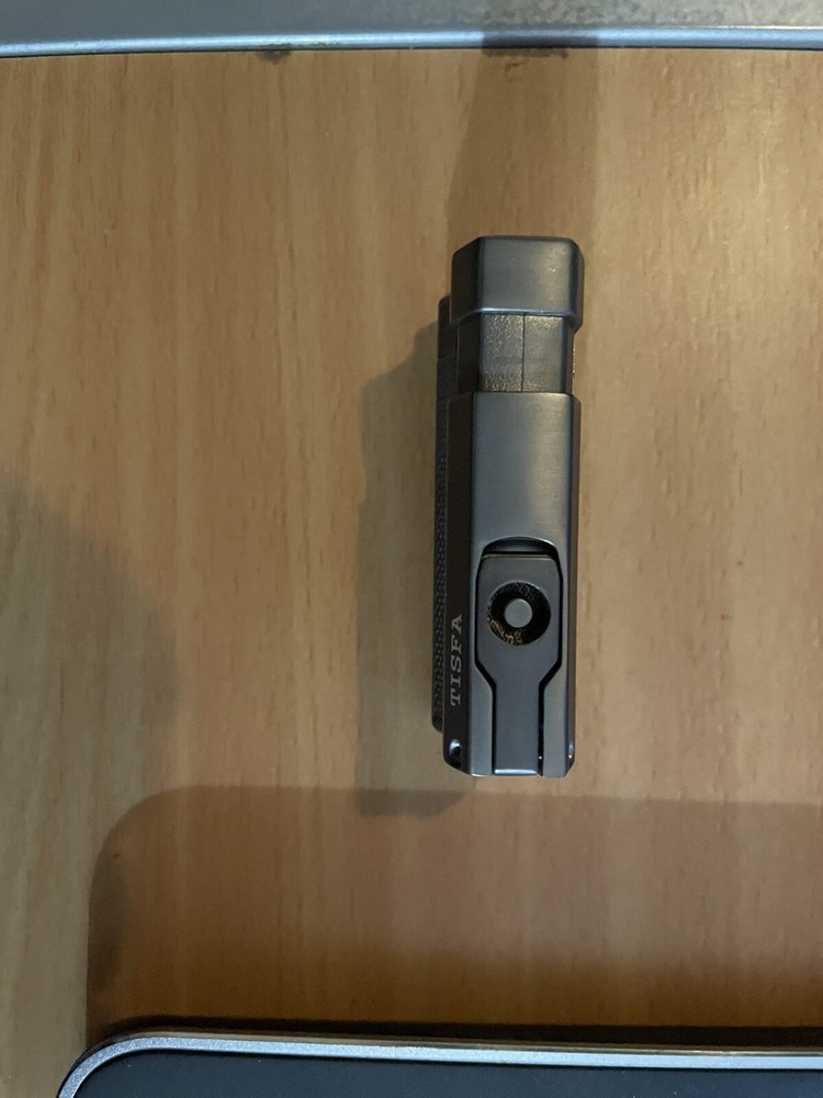 TISFA Cigar Torch Lighter Double Grey New