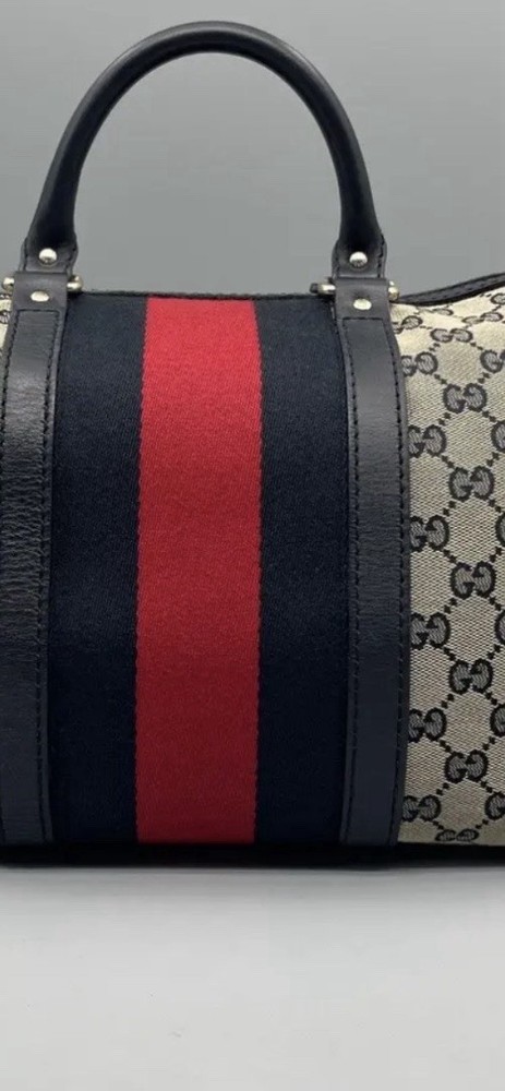 Gucci Canvas Boston Bag