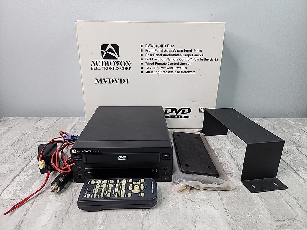 Audiovox MVDVD4 Portable DVD Player w/ Remote & Box AS-IS Untested