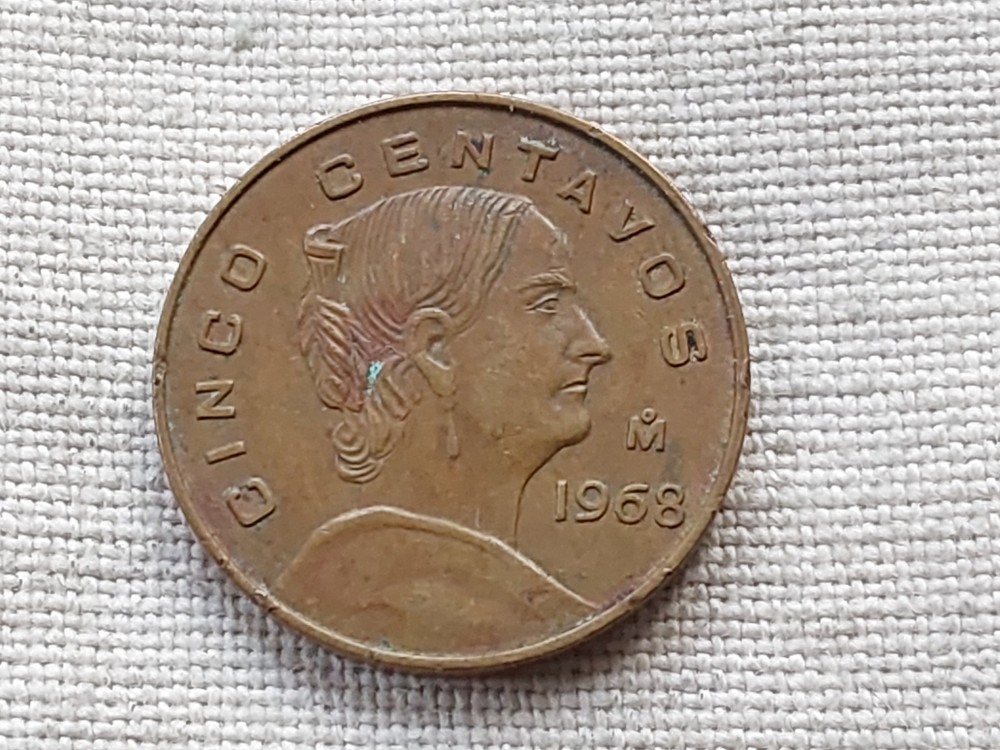Mexico 1968 Cinco Centavos