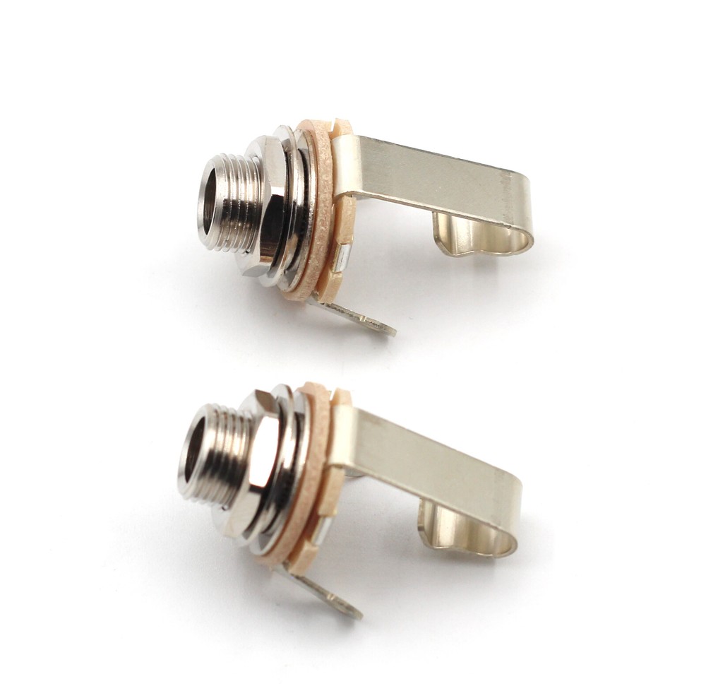 Switchcraft #11 1/4 Mono Jack Input Output w Mounting Hardware - PAIR (2X)