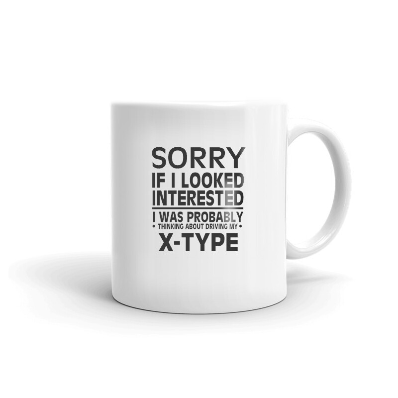 Thinking About Driving My X-Type Tea Coffee Ceramic Mug Office Work Cup