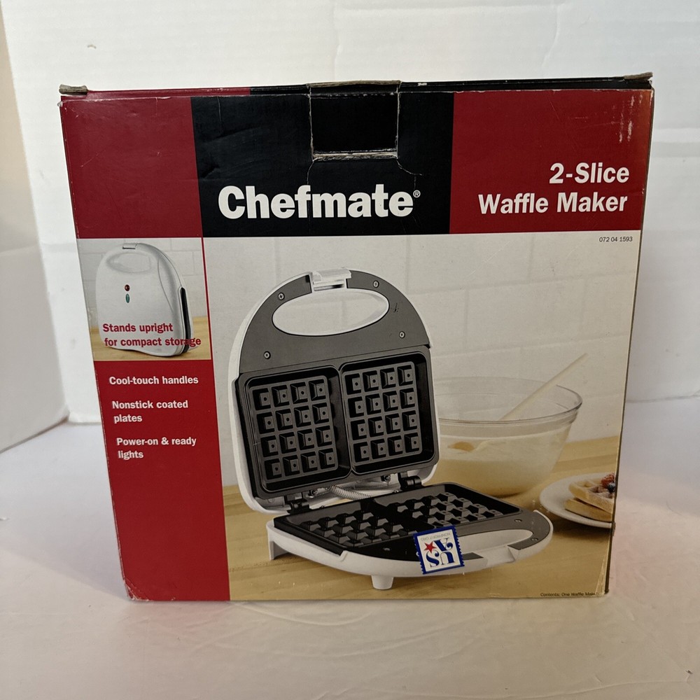 Chefmate 2 Waffle Maker Genuine Slice Standard Model WM-77