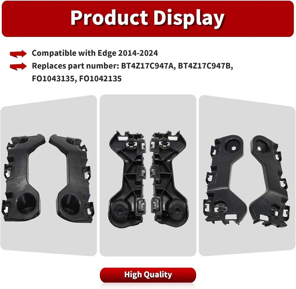 Front Bumper Cover Support Bracket Retainer Reinforcement Compatible with 2014-2