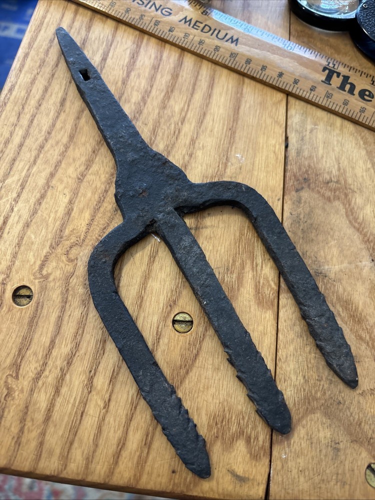 Antique Hand Wrought Pike Fish Spear Blacksmith Made 1900s