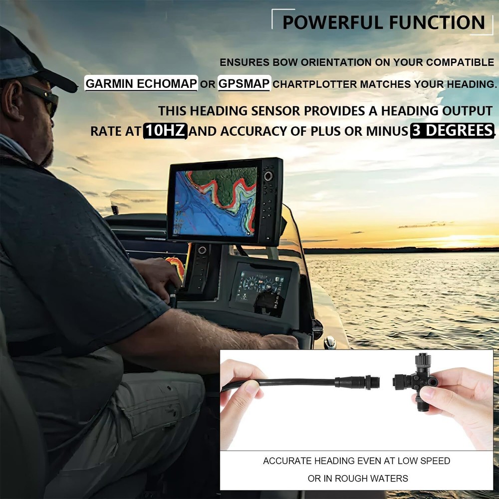 For Garmin Echomap Nmea 2000 Three-axis Compass Heading Sensor Kit 010-11417-10