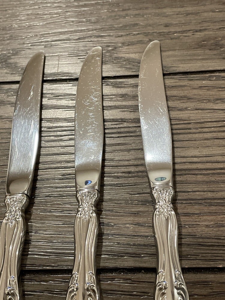 5 Oneida Cube Stainless MICHELANGELO Dinner Knives 9”