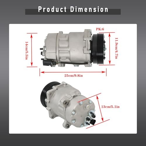 A/C Compressor Replacement for TT Beetle Golf Jetta 2000 2001 2002 2003 2004