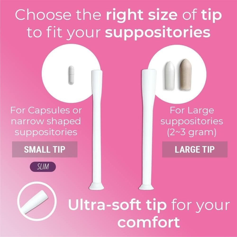 20/40 Pack Vaginal Suppository Applicators for Women,Soft Tip Auxiliary Tool ...