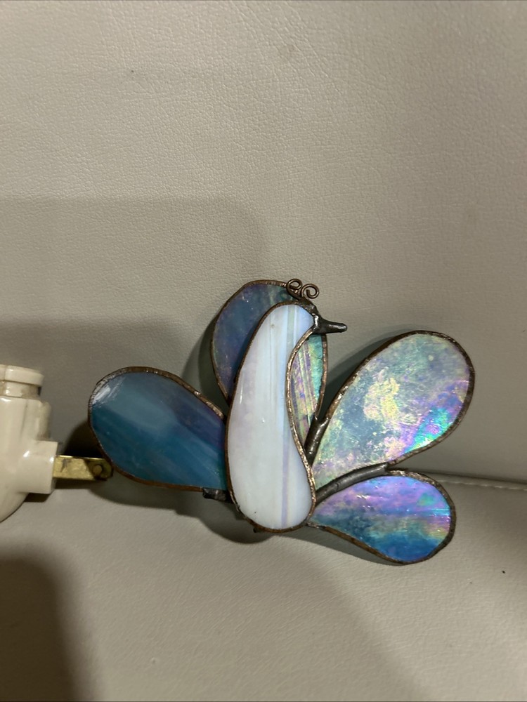 Stained Glass Nightlight Peacock Adorable