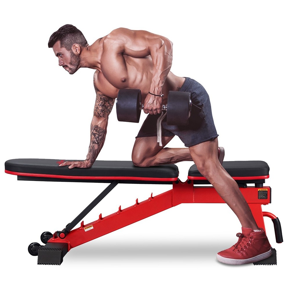 Adjustable Weight Dumbbell Bench Incline Decline Workout Exercise 1000LBS