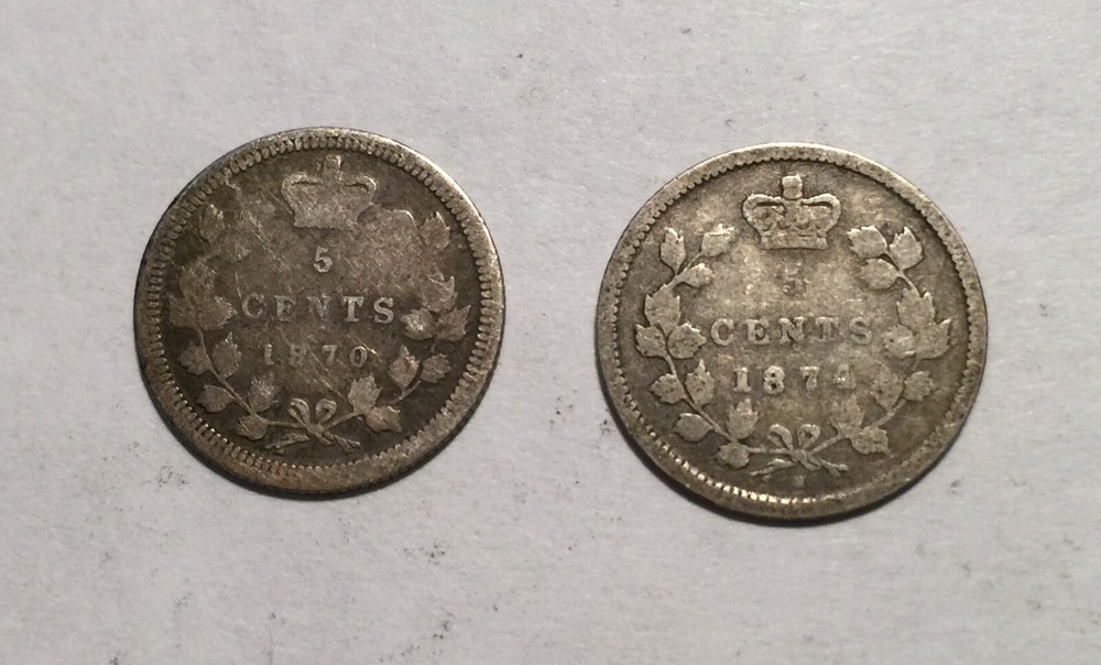 Canada 5C 1870 & 1874H Goods (#1668)