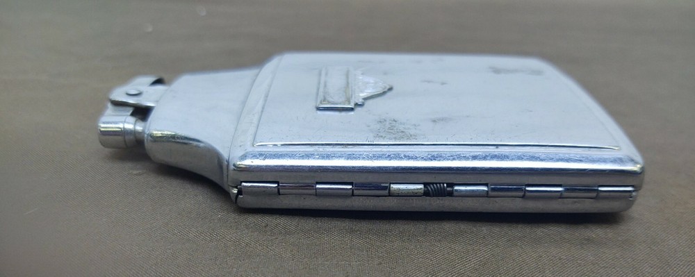 Vintage Ronson Monogram Combo Cigarette Lighter & Cigarette Case