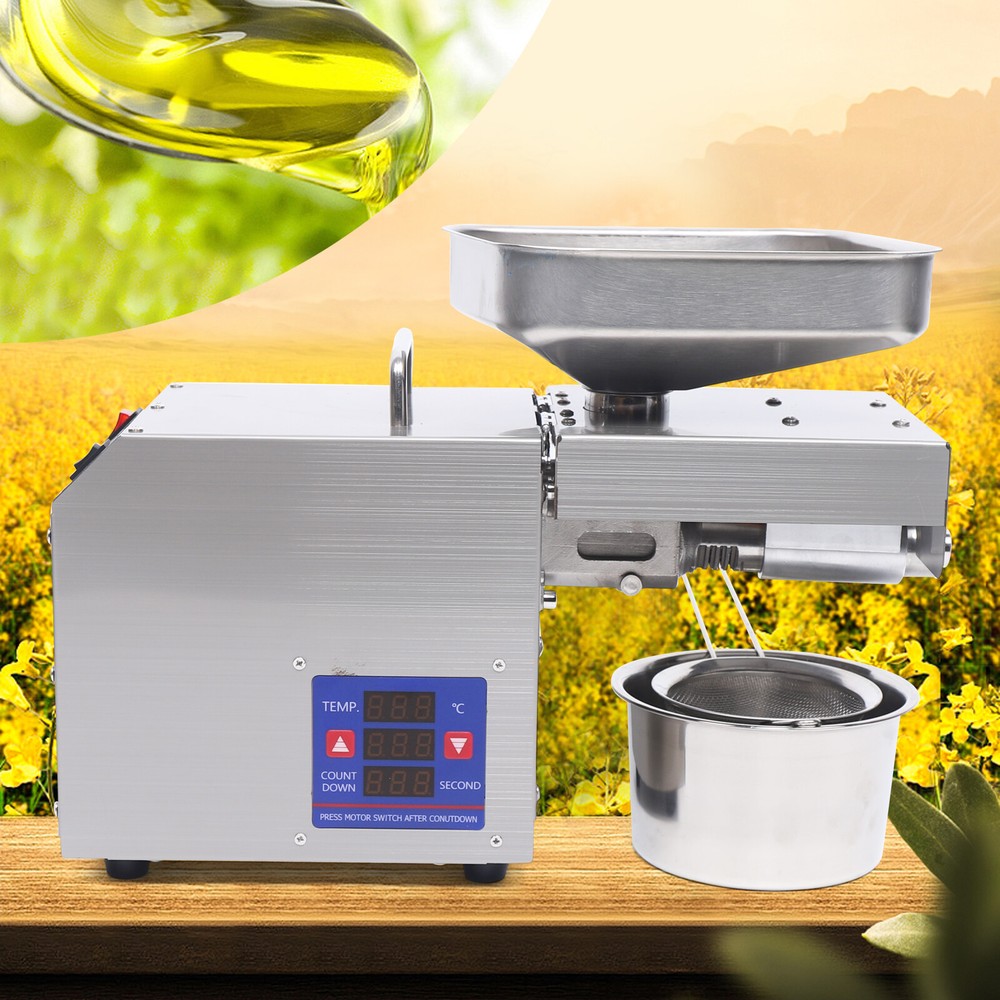 Commerical Automatic Oil Press Machine Peanut/Corn Oil Extractor 600W 110V USA