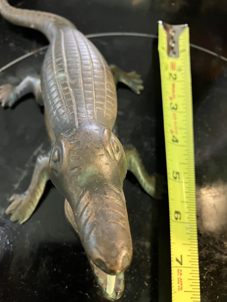 Antique Alligator Match Holder