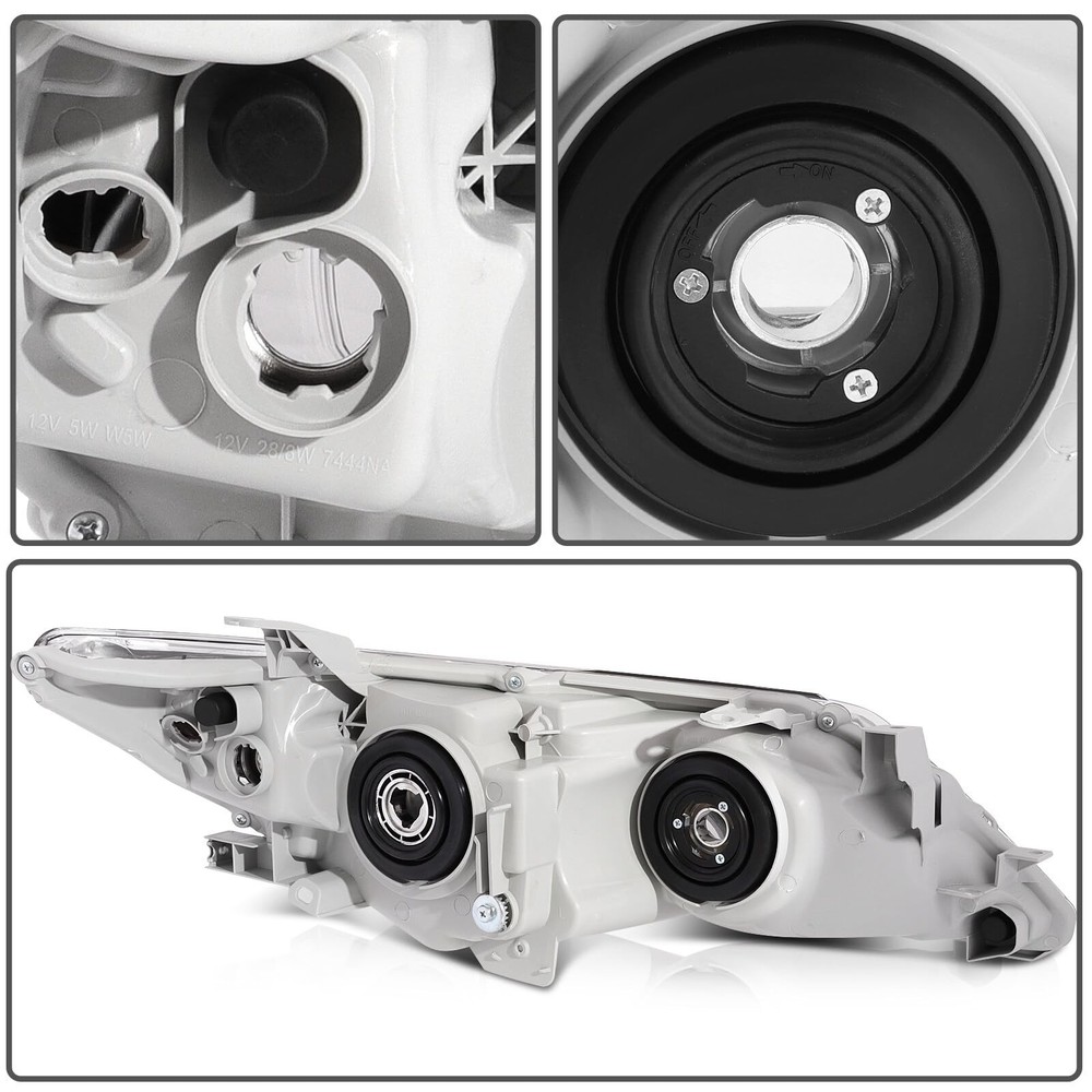 Camry 2012-2014 Black Headlight Assembly Both Sides Replacement