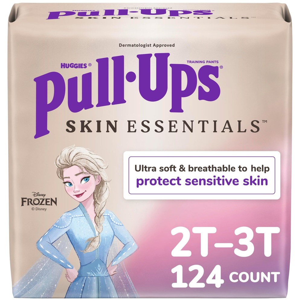 Pull-Ups Girls' Skin Essentials Potty Training Pants, 2T-3T, White