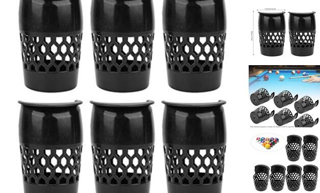 Pool Table Pockets, 6PCS Plastic Billiard Pockets, Billiards Pool Accessories