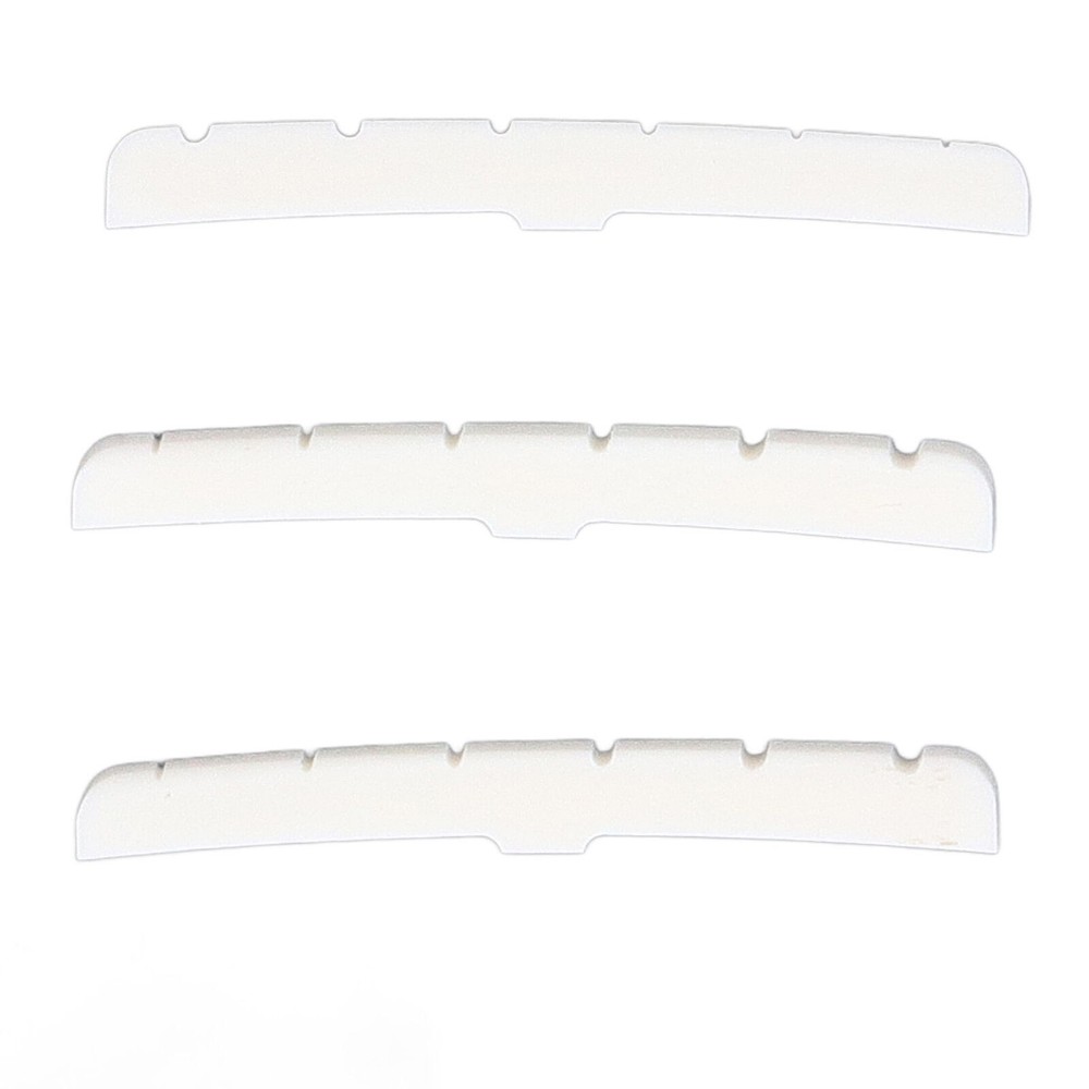 3Pcs 6String Guitar Nut Flat Bottom Slotted Bone Guitar Nut Replacement for Tele