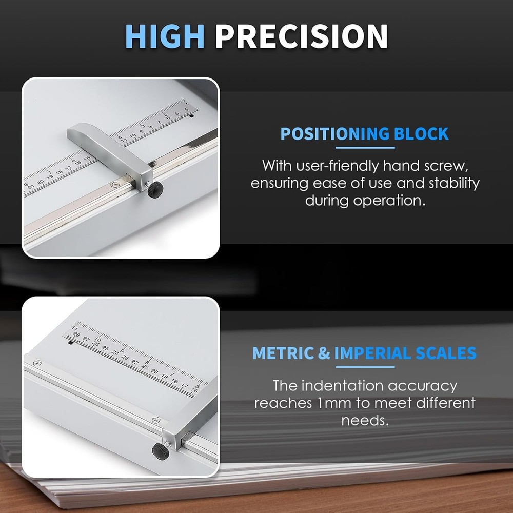 Mxmoonant Manual Creasing Machine 60-500g Paper Folding