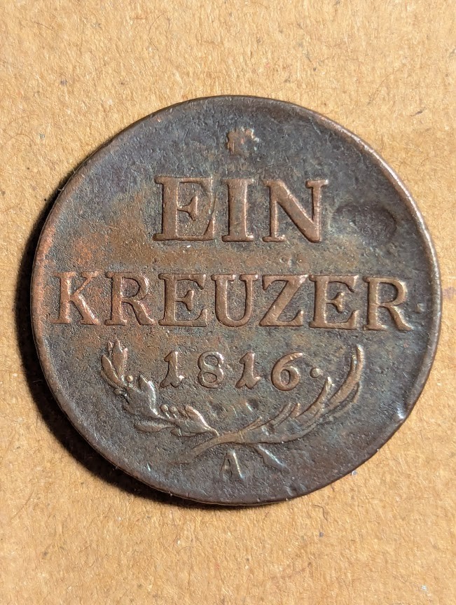 1816-A Austria Ein Kreuzer